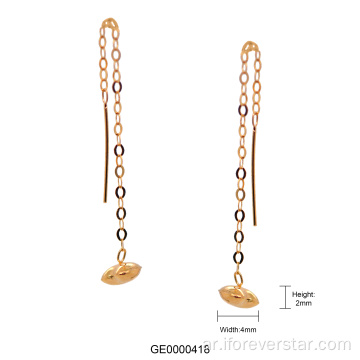 جديد earring3d earings18k أقراط سلسلة استرخى للنساء